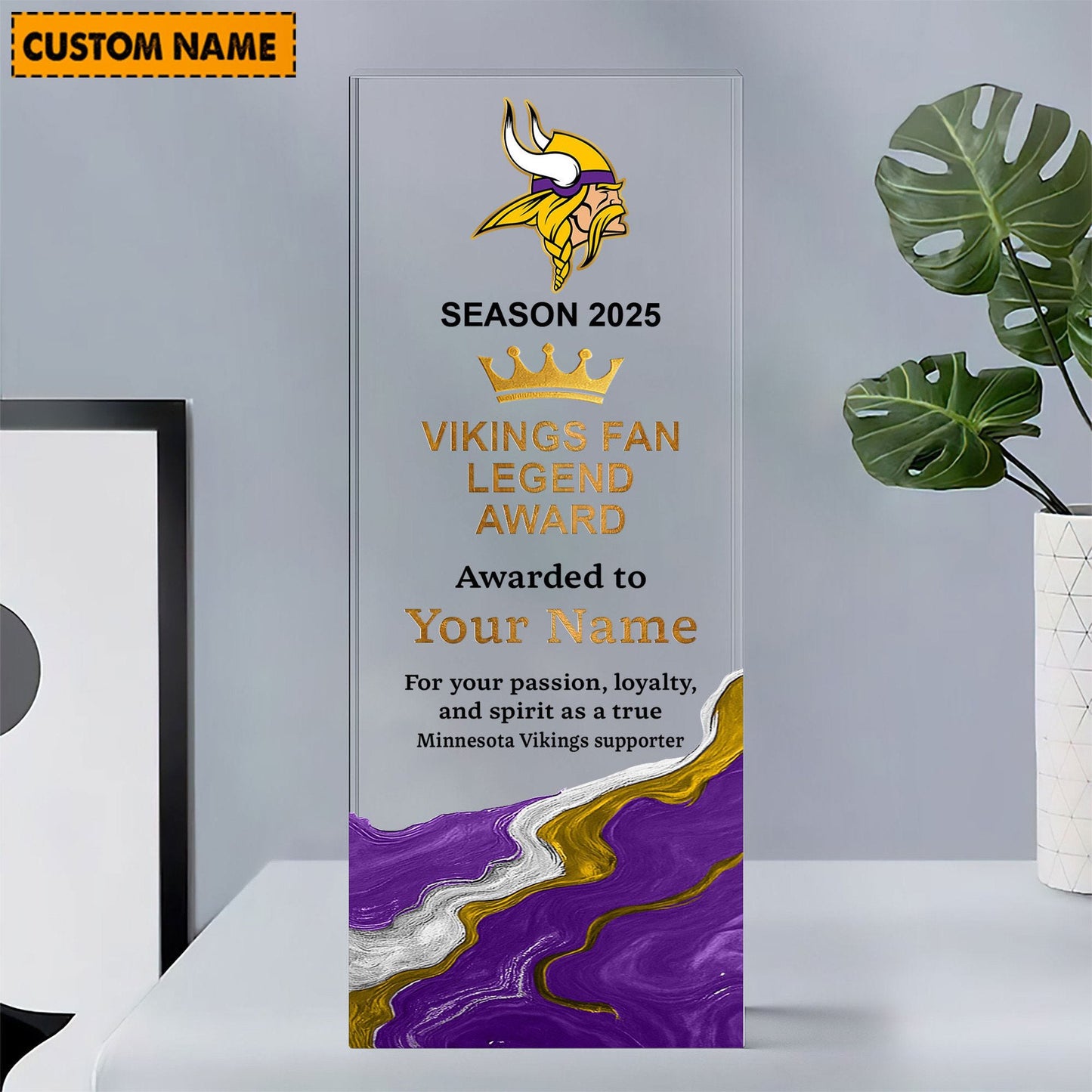 MV NFL Personalized Acrylic Award Plaque Funny Christmas Gift For Family DDT NTL