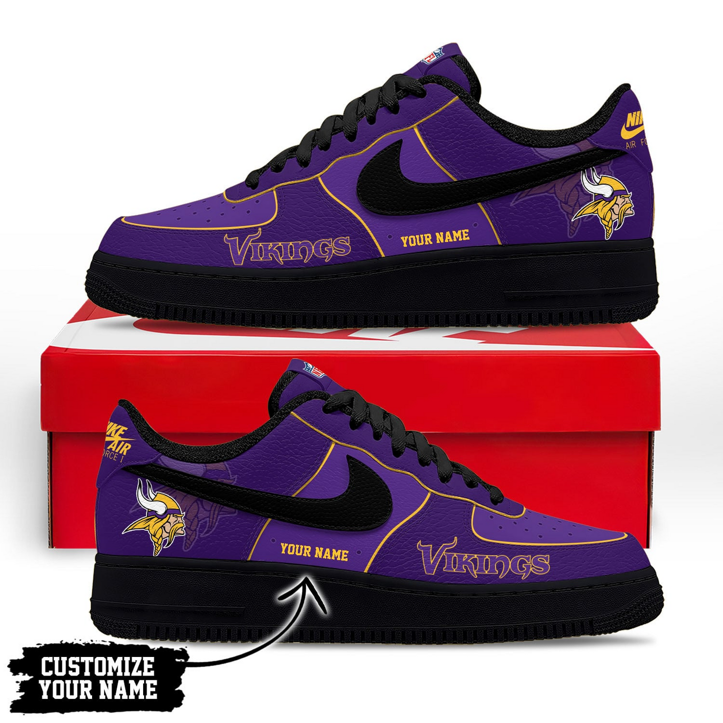 MV Premium NFL Custom AF1 Shoes DDT CTND