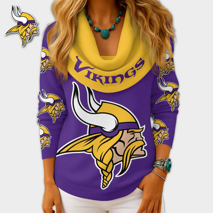 MV Premium NFL Fan Cowl Neck Sweater 3D Shirt DDT NTL
