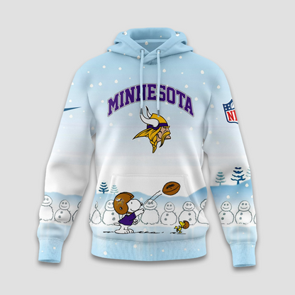 MV Premium NFL Peanuts Snow Day Hoodie DDT CTND