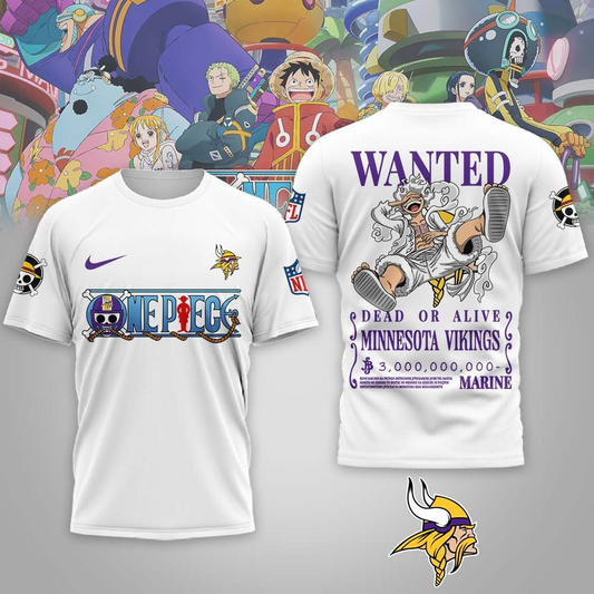 MV Premium NFL Wanted Monkey D Luffy 3D Shirt DDT NTL