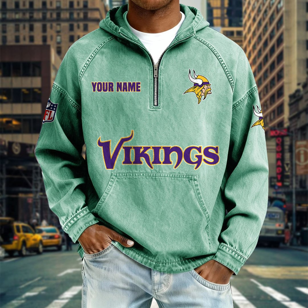 MV x NFL Denim Long - Sleeved Hooded Sweatshirt DDT NTL