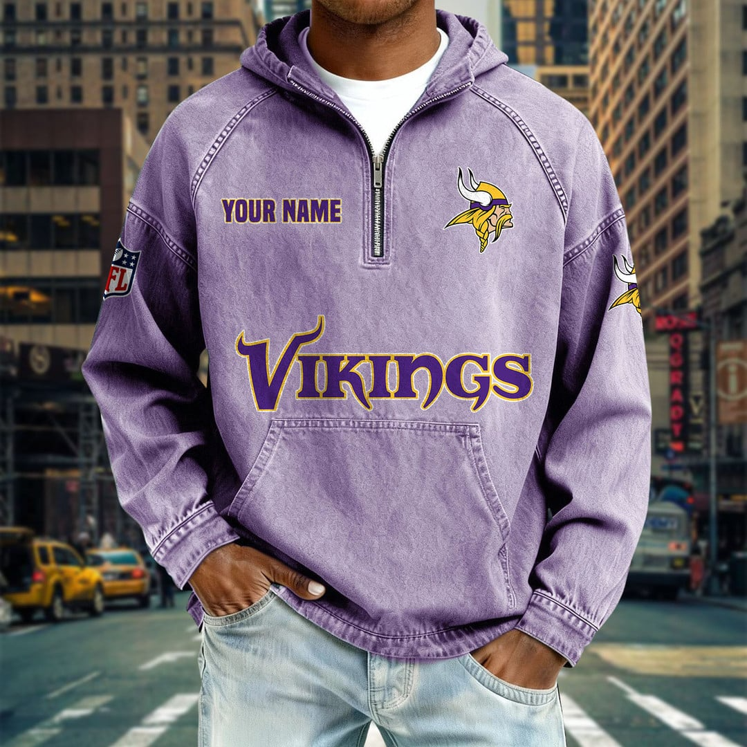 MV x NFL Denim Long - Sleeved Hooded Sweatshirt DDT NTL
