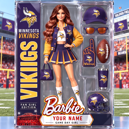 MV x Personalized NFL Ken Acrylic Block Plaque Action Figure Box