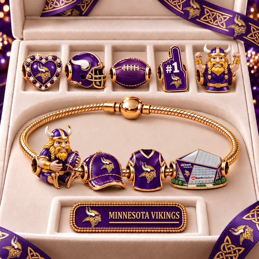 MV x Premium NFL Fan Charm Bracelet - Pandora Style Sports Charm Set