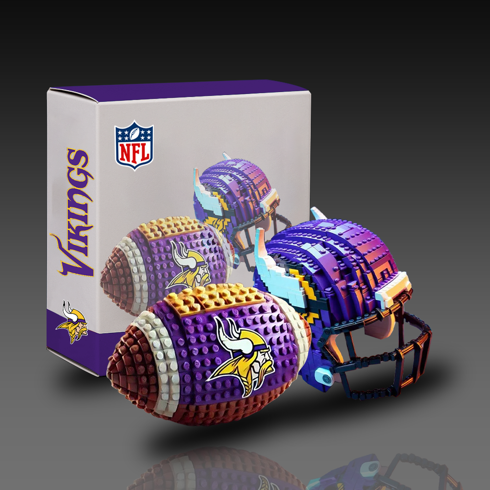 NFL Team Ball & Helmets Building Block Football Set DDT CTND