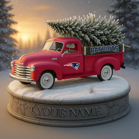 NE Custom NFL Christmas Acrylic Block Plaque Decor DatND DVT