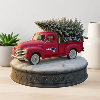 NE Custom NFL Christmas Acrylic Block Plaque Decor DatND DVT