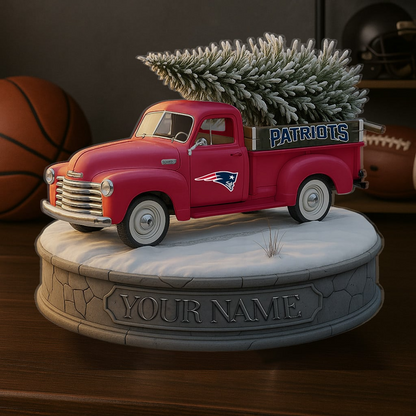 NE Custom NFL Christmas Acrylic Block Plaque Decor DatND DVT