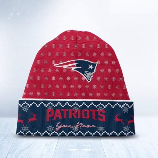 NE x NFL Customized Beanie Hat Christmas DatND DVT
