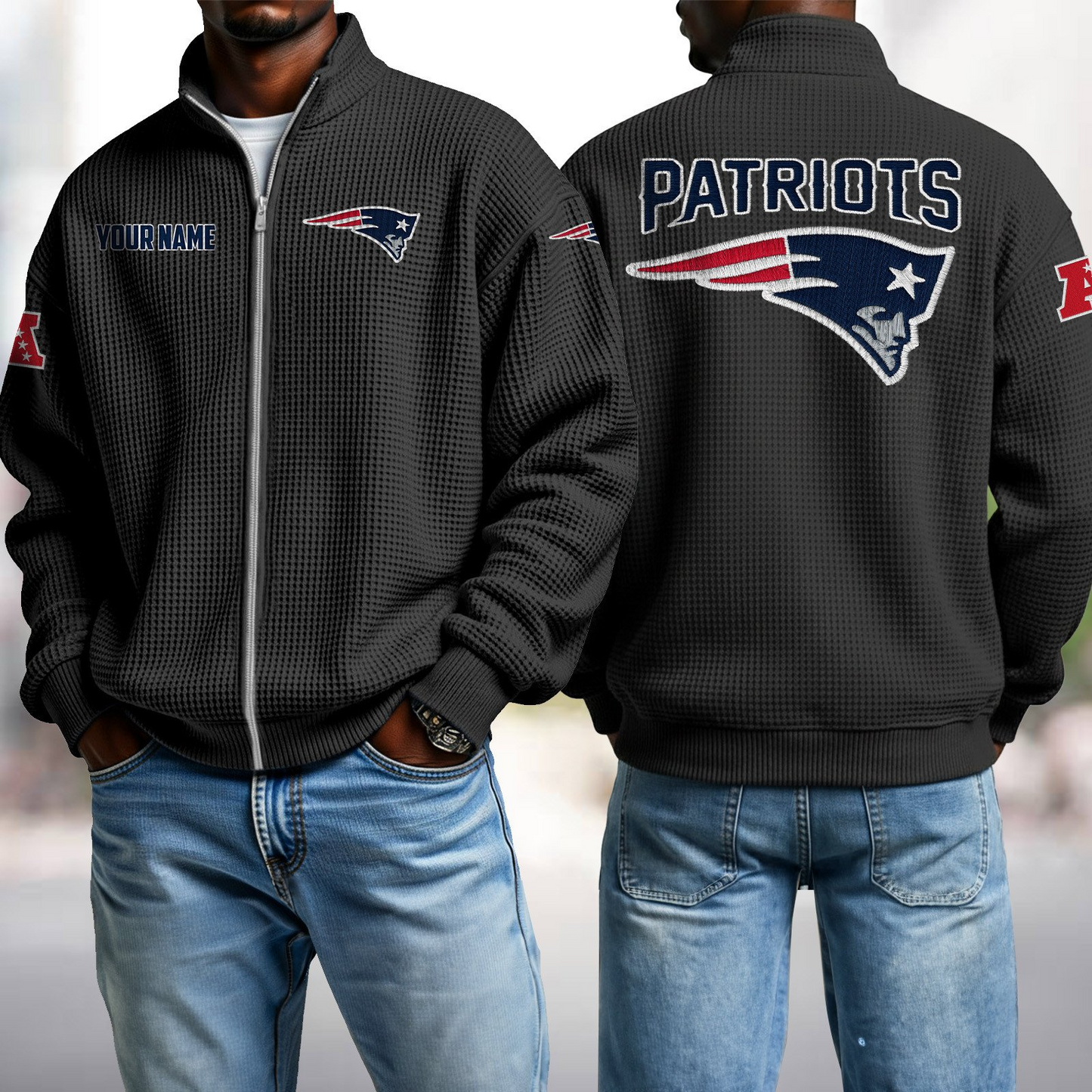 NE x NFL Waffle Zip-Up Sweatshirt DatND DVT