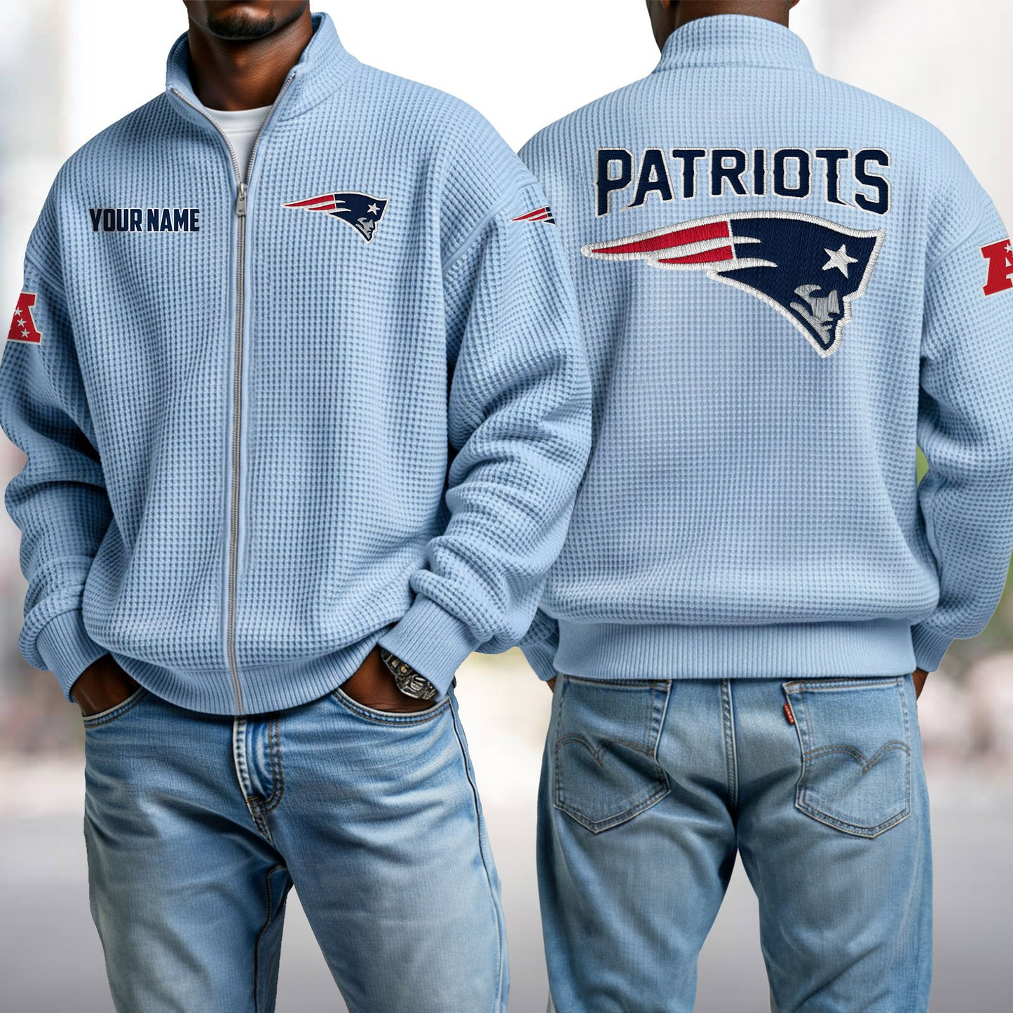 NE x NFL Waffle Zip-Up Sweatshirt DatND DVT