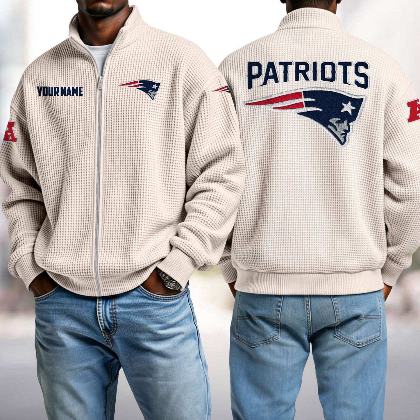 NE x NFL Waffle Zip-Up Sweatshirt DatND DVT