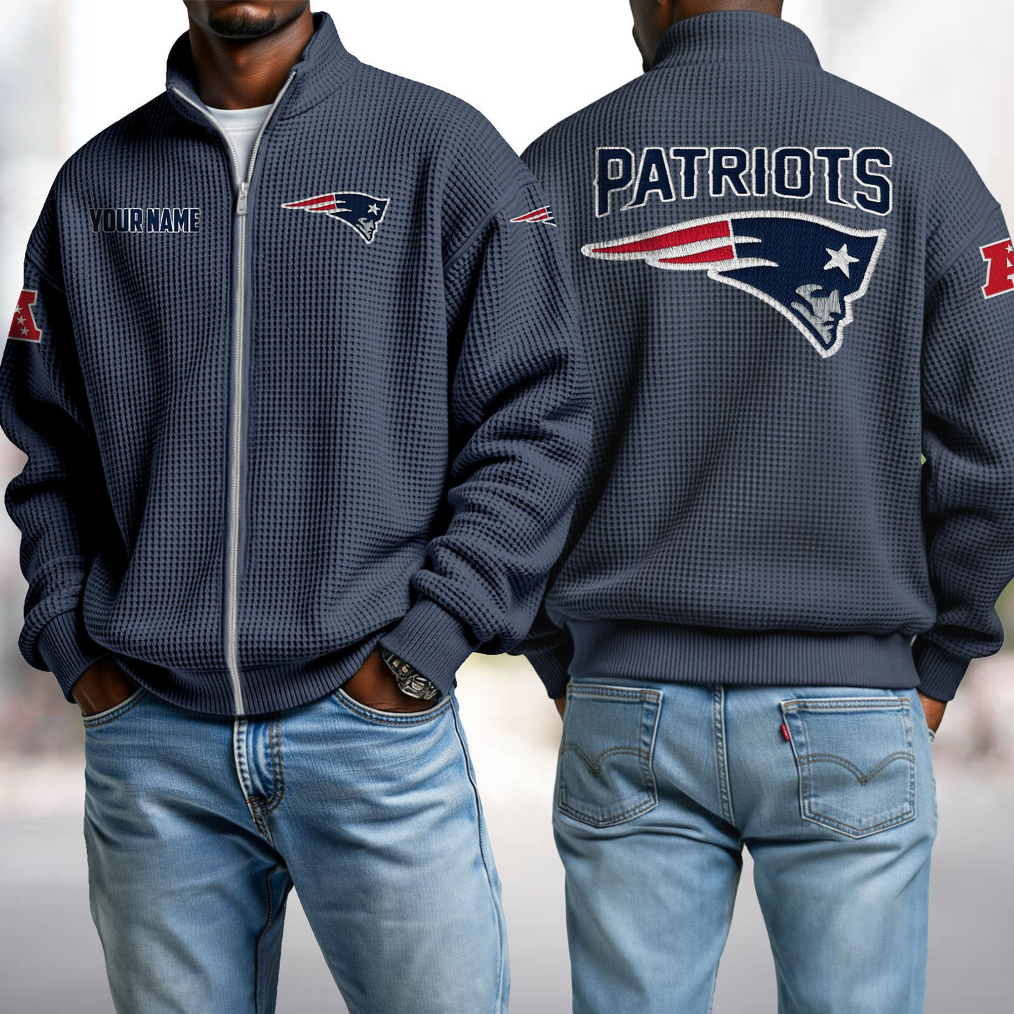NE x NFL Waffle Zip-Up Sweatshirt DatND DVT