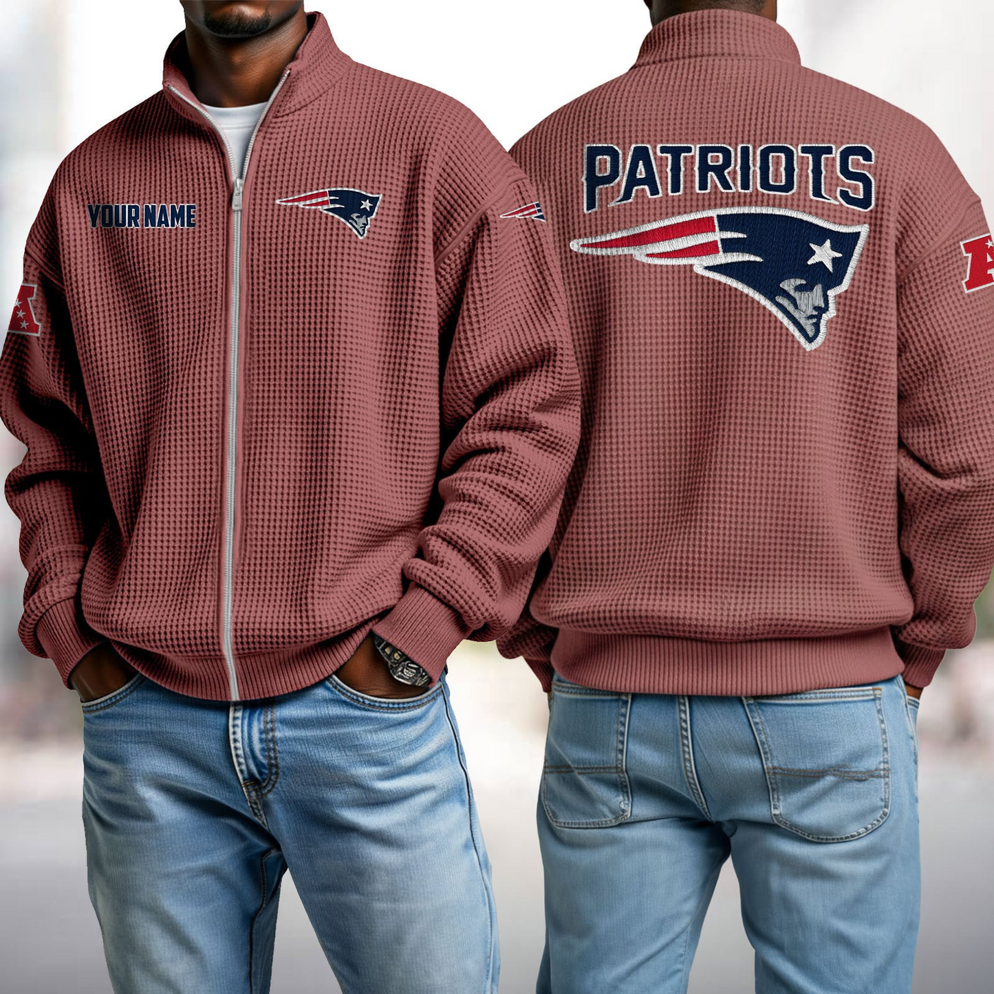 NE x NFL Waffle Zip-Up Sweatshirt DatND DVT