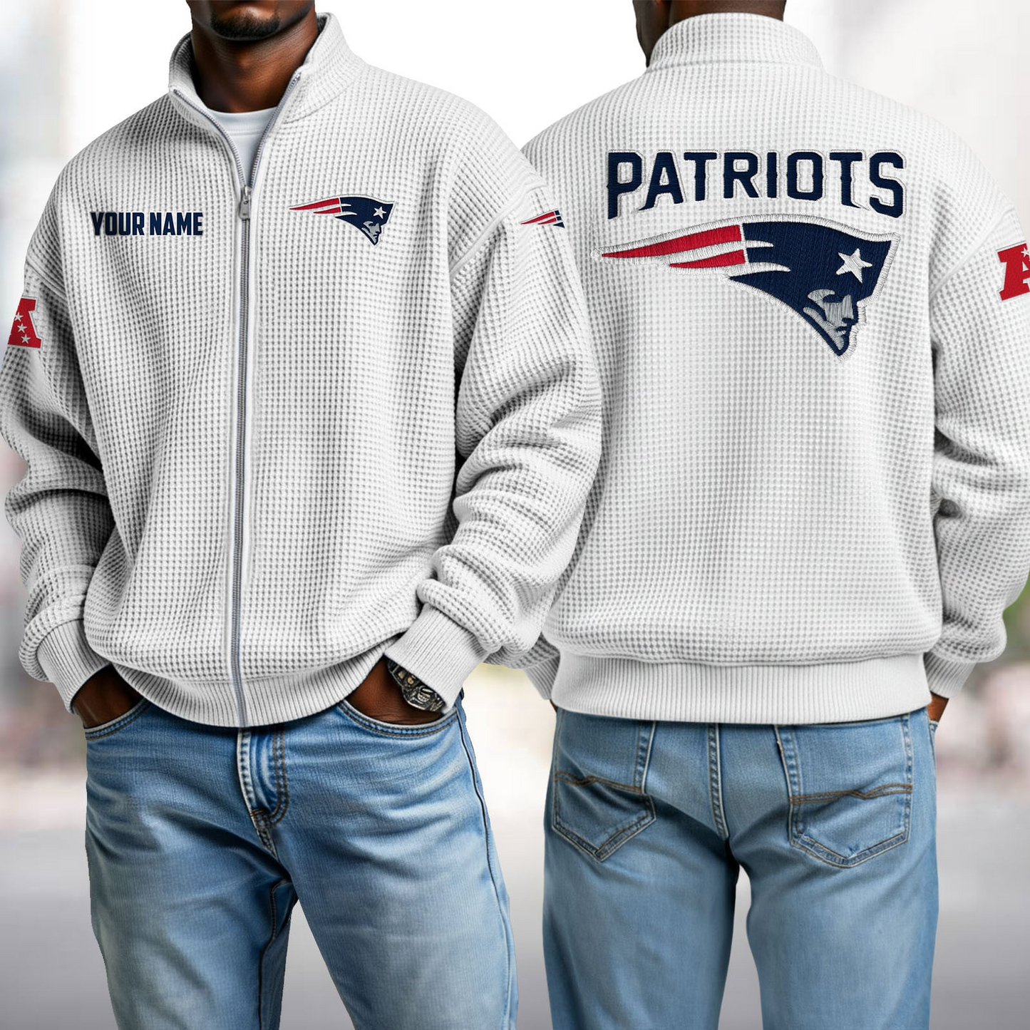 NE x NFL Waffle Zip-Up Sweatshirt DatND DVT