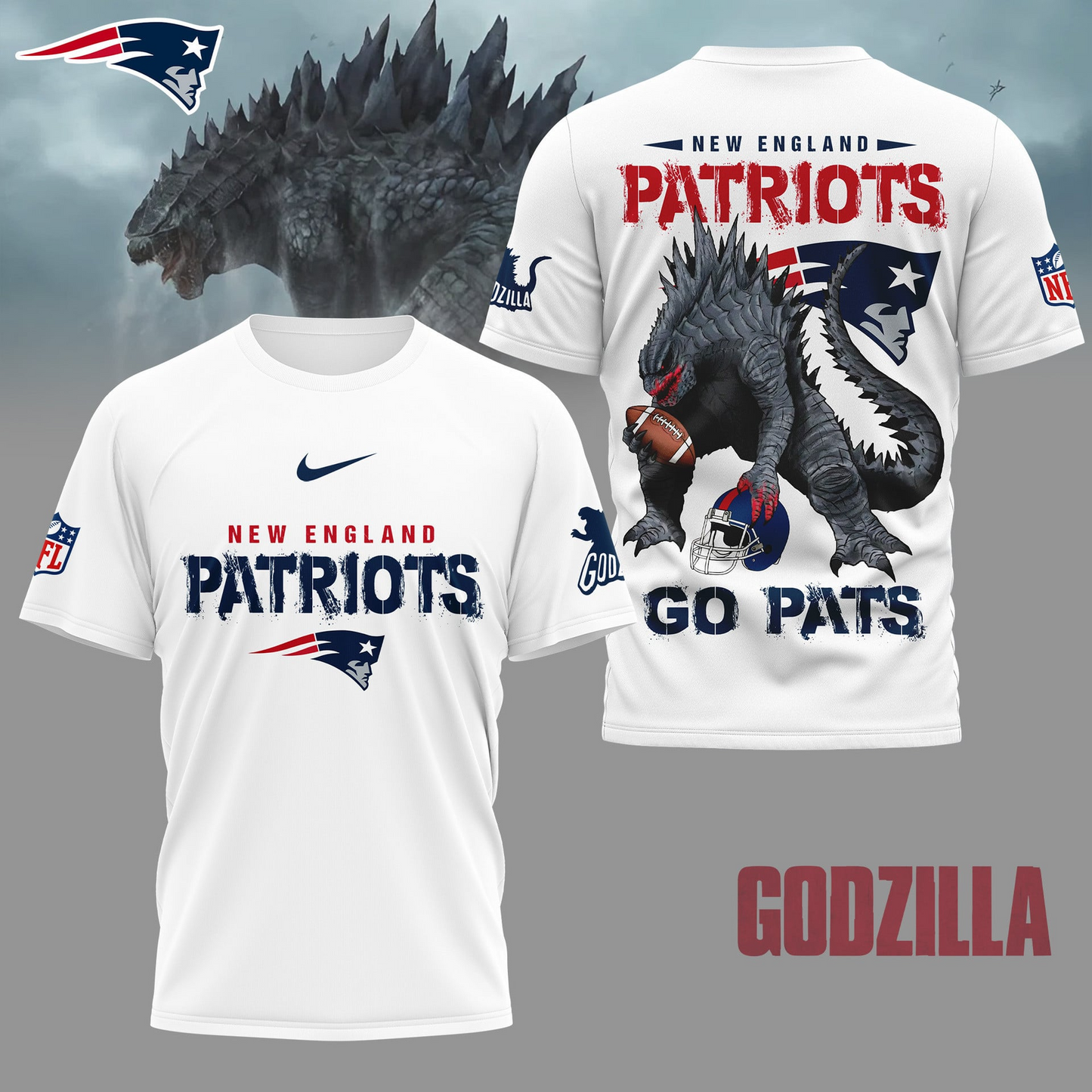 NEP Premium NFL Godzilla Football Shirt DDT CTND