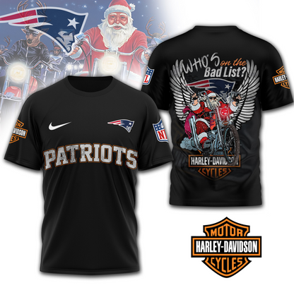 NEP Premium NFL Harley-Davidson Santa Claus 3D Shirt DDT NTL
