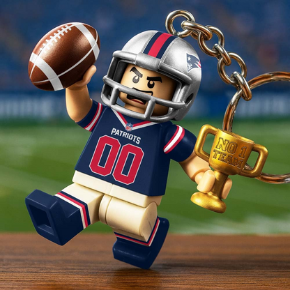 NEP Premium NFL Lego No. 1 Team Personalized Key Chain DDT NTL