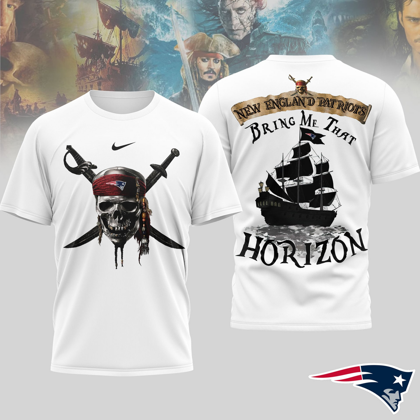 NEP Premium NFL Pirates Of The Caribbean 3D Shirt DDT NTL