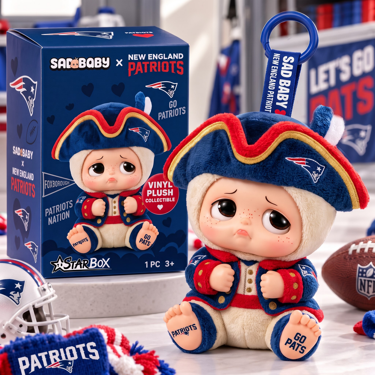NEP x NFL Sad Baby Custom Vinyl Plush Keychain