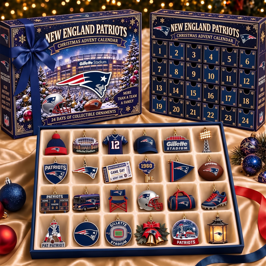 NEP x NFL Team Christmas Advent Calendar Box - 24 Days Countdown Tree Ornaments Gift Set 2809 NAK TTT
