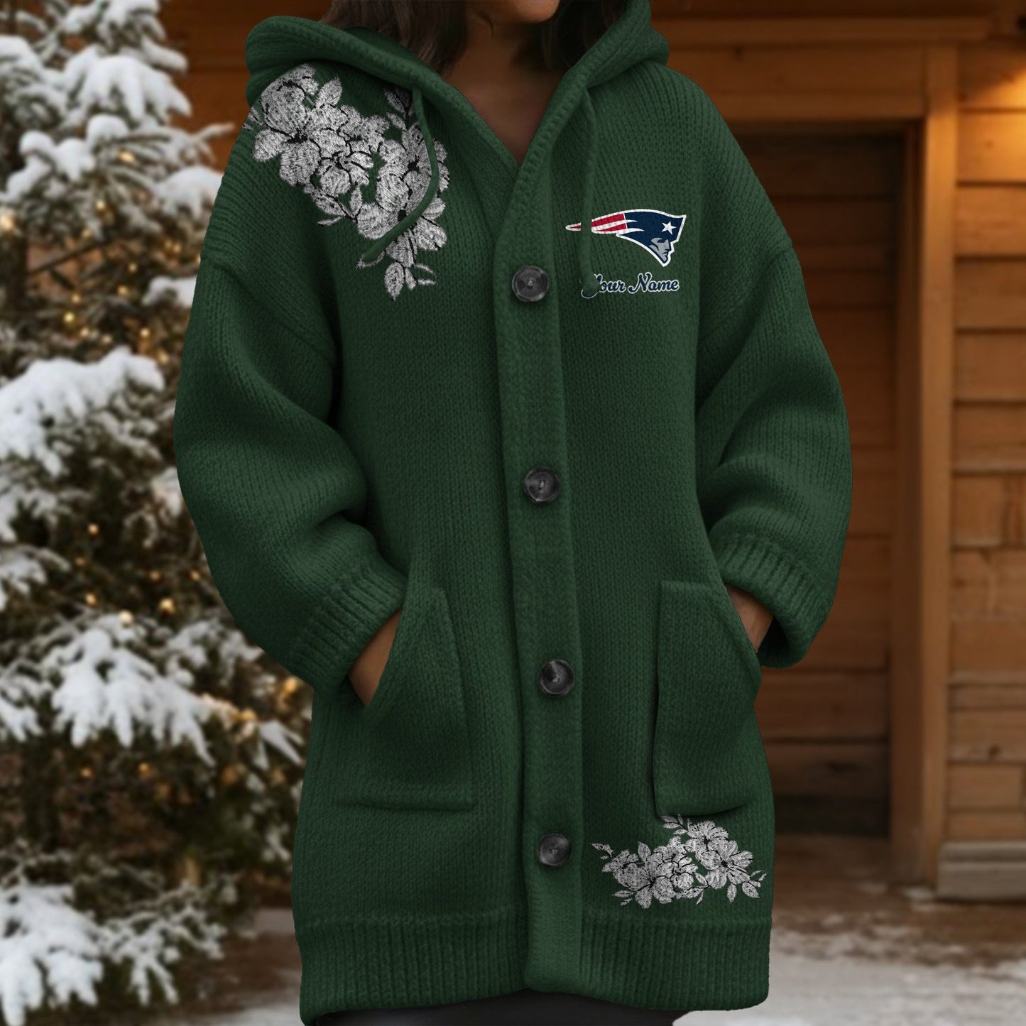 NEP x NFL Women's Casual Knitted Hooded Cardigan DATND TANTD 211125