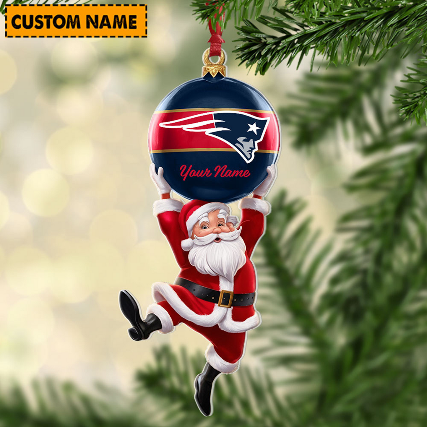 NEP x Personalized NFL Acrylic Ornament Christmas DATND TANTD
