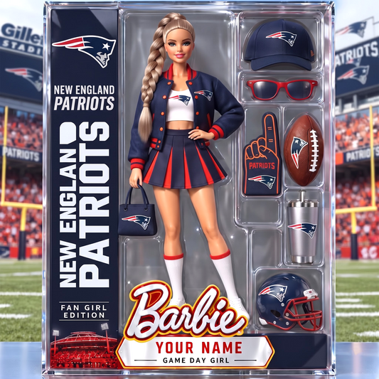 NEP x Personalized NFL Ken Acrylic Block Plaque Action Figure Box