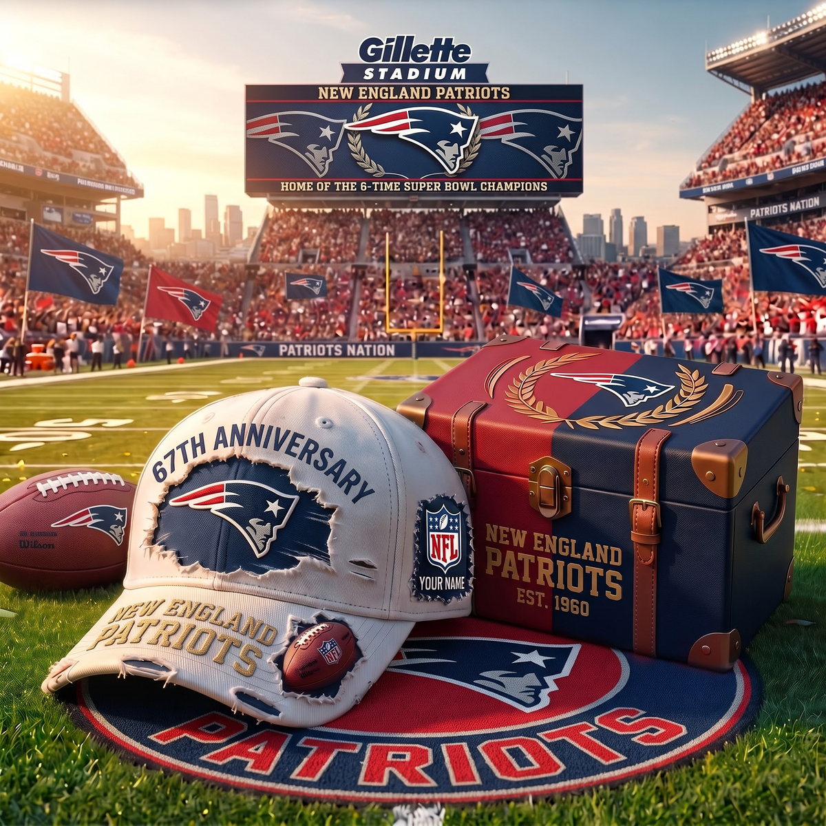 NEP x Premium NFL Fan Cap & Collector Box Set – Custom Name Edition 1209 V2