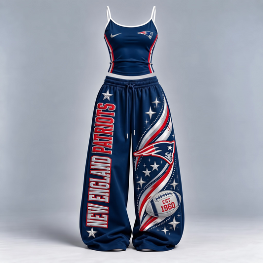 NEP x Premium NFL Sports-Inspired Cami & Wide-Leg Pants Set