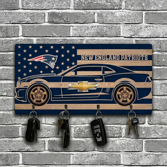 NFL x NE Team Camaro Z28 Wooden Key Holder HLP HLPHUONG