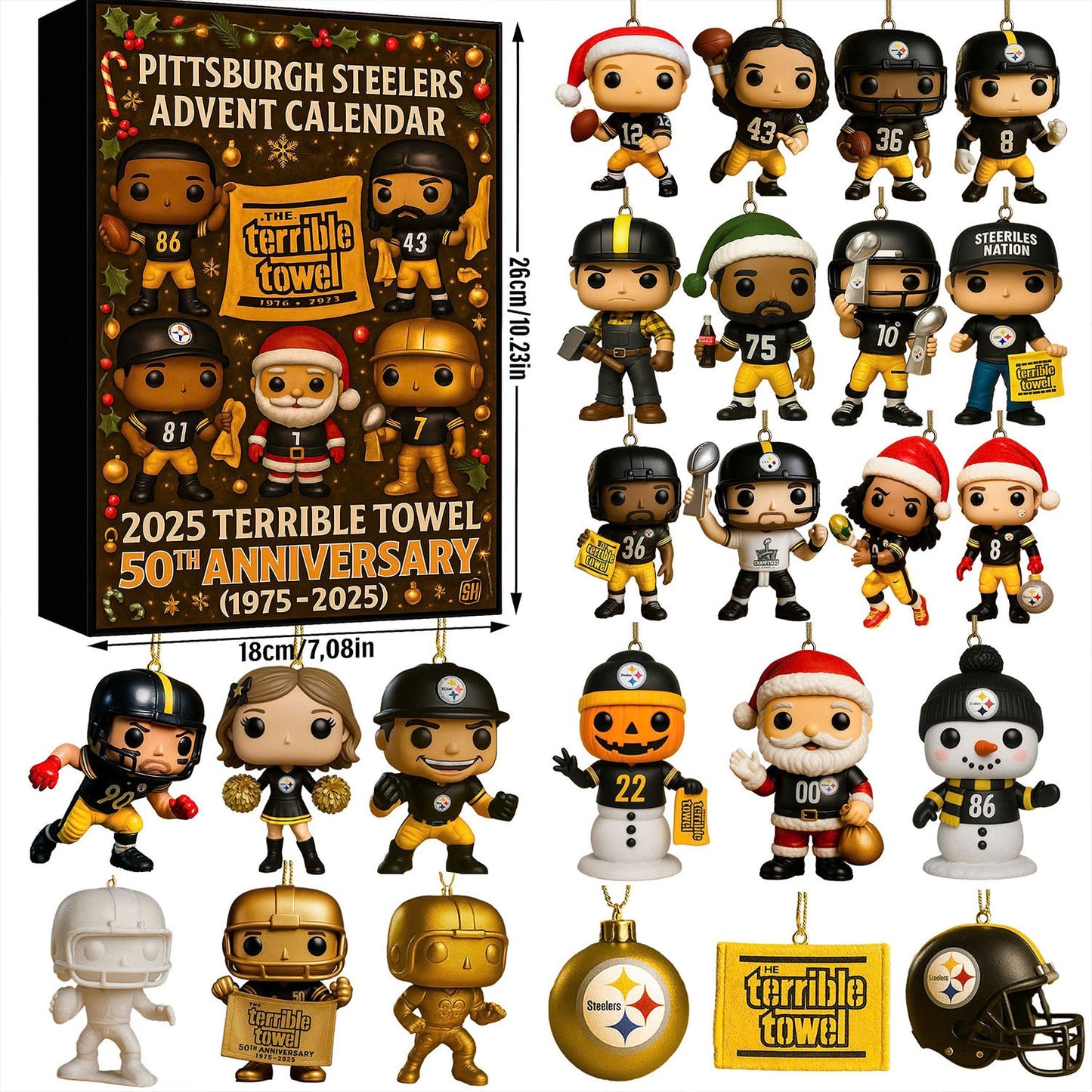 NFL PIT Team Advent Calendar Christmas V1 NAK NHM
