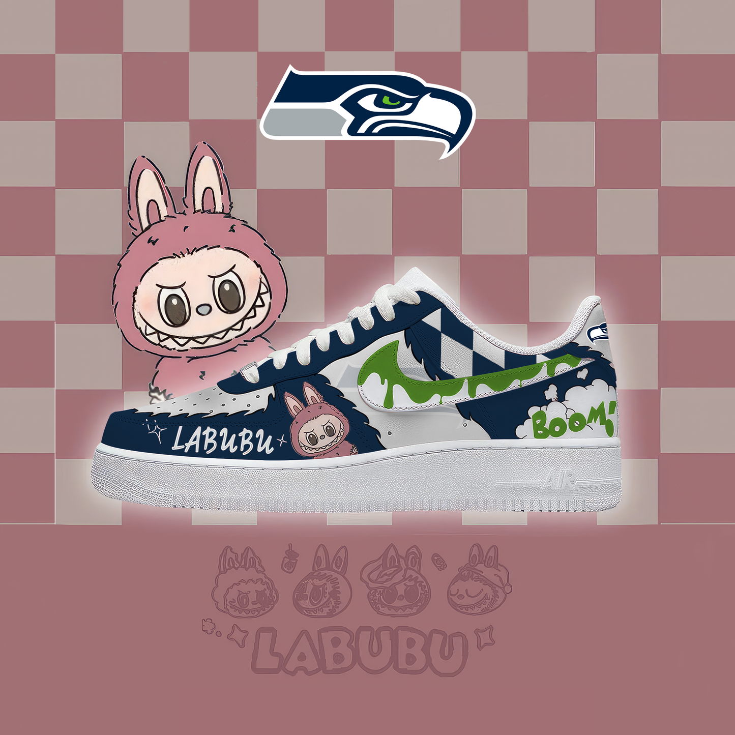 NFL SS x Labubu Premium AF1 Sneaker DDT CTND