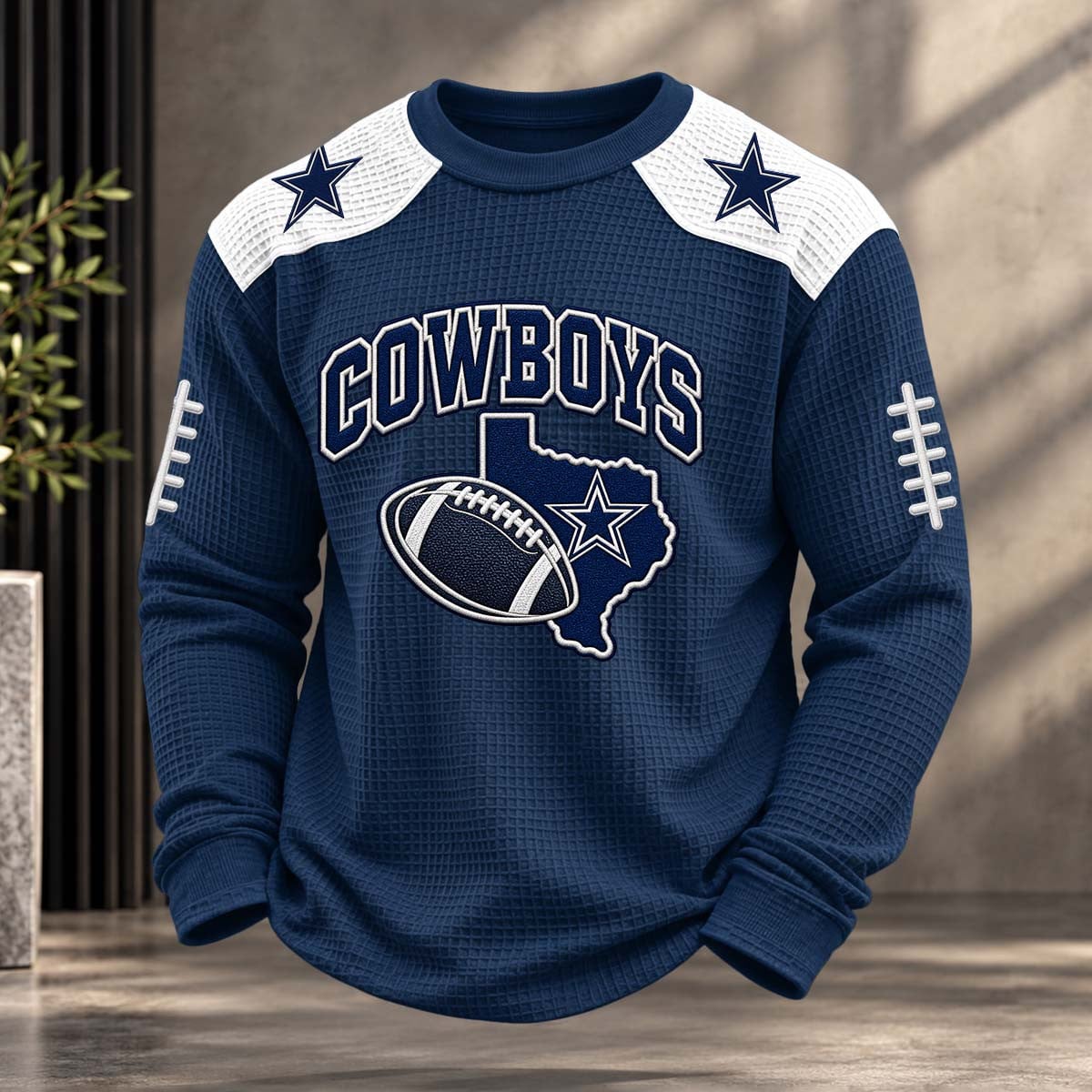 NFL x DAL Team Color Waffle Sweatshirt
