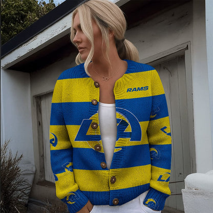 NFL x LAR Women's Cardigan Sweater HLP