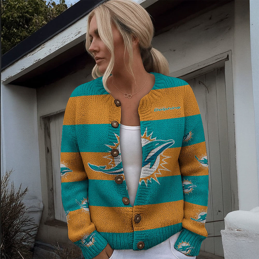 NFL x MIA Women's Cardigan Sweater HLP