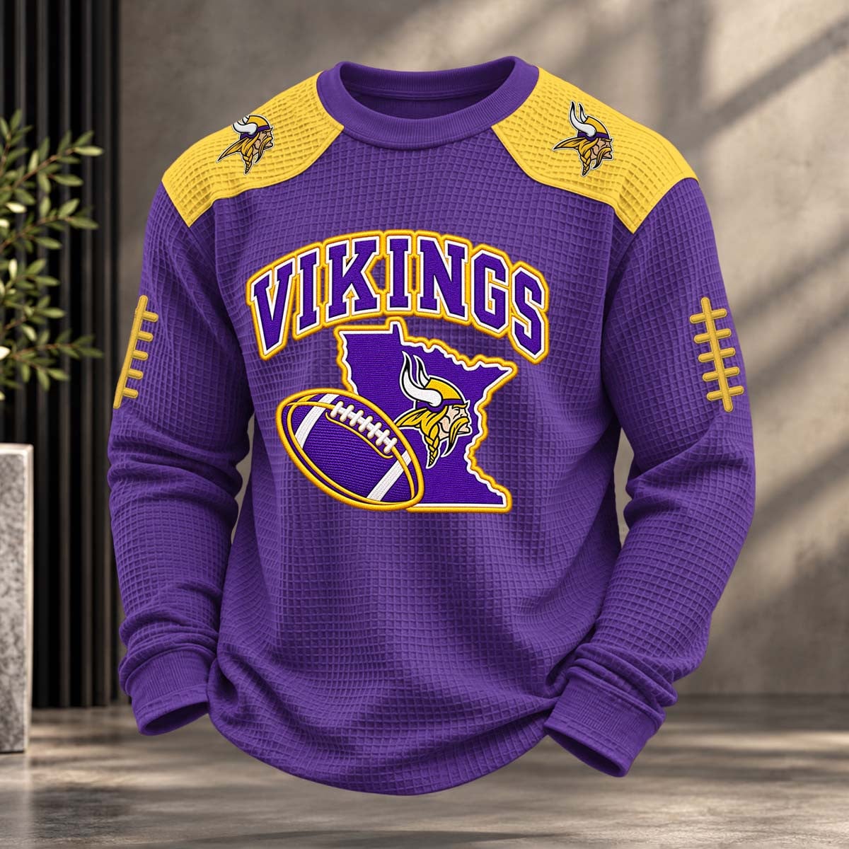 NFL x MIN Team Color Waffle Sweatshirt