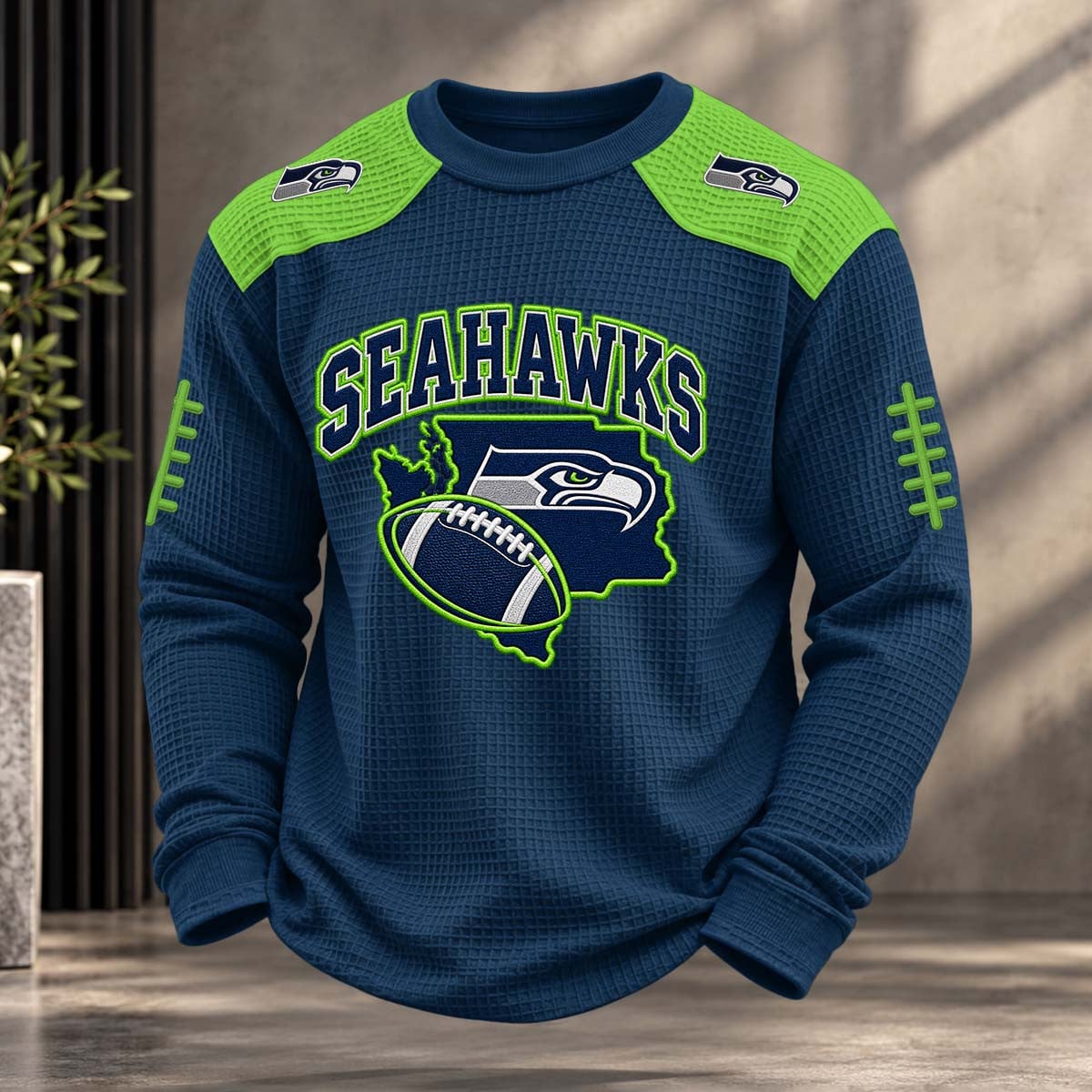 NFL x SEA Team Color Waffle Sweatshirt