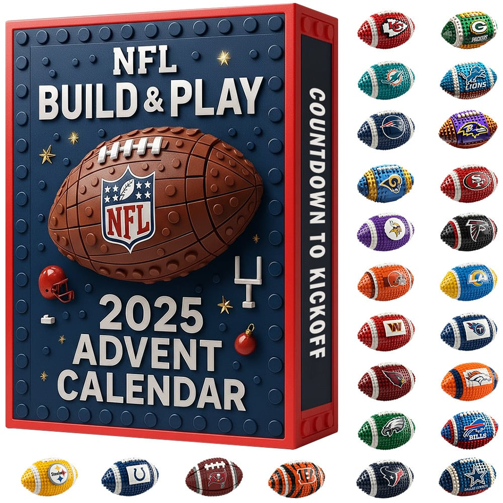 NFL All Team Football Ball Full Set Advent Calendars 2025 Blind Boxes Gifts 131125 V1 NAK NHT
