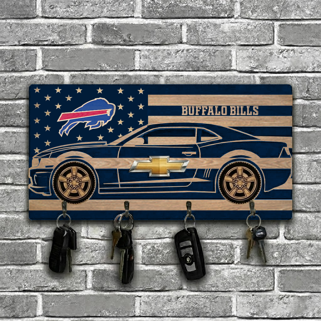 NFL x BUF Team Camaro Z28 Wooden Key Holder HLP HLPHUONG