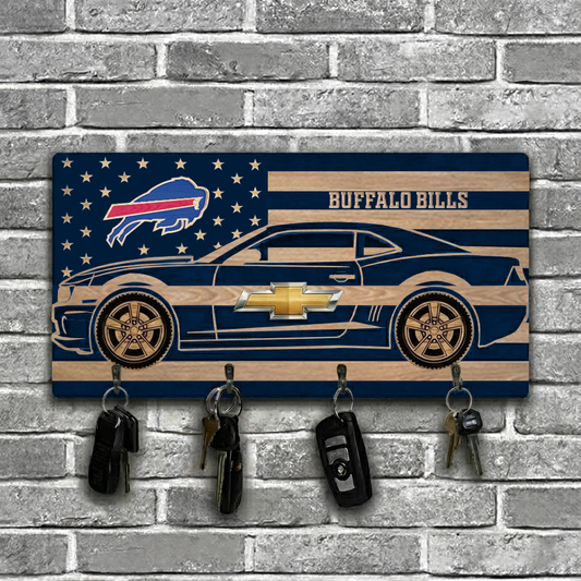 NFL x BUF Team Camaro Z28 Wooden Key Holder HLP HLPHUONG
