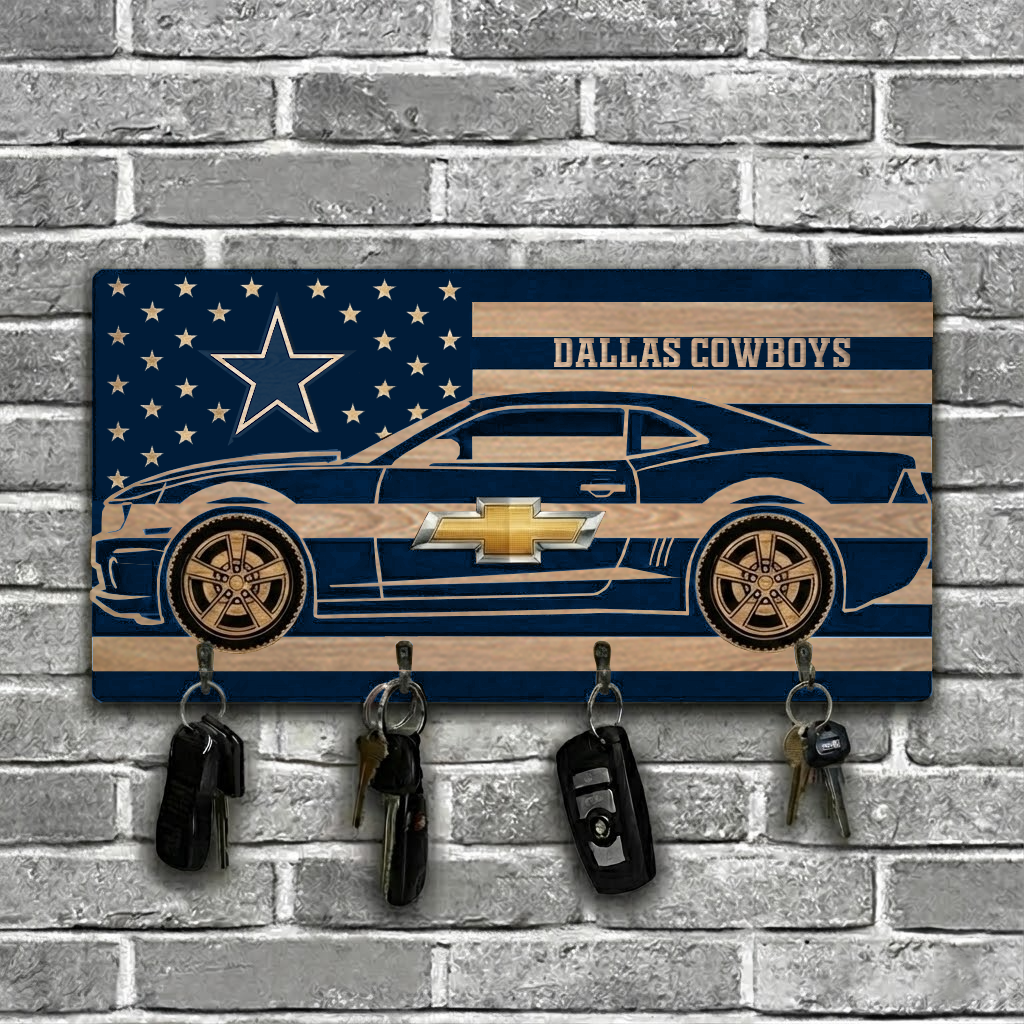 NFL x DAL Team Camaro Z28 Wooden Key Holder HLP HLPHUONG