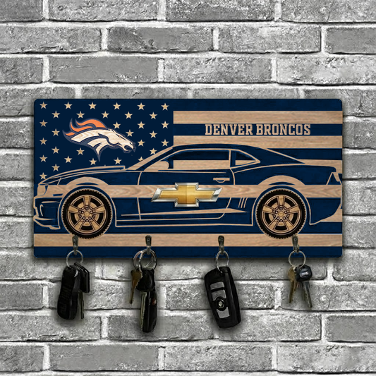 NFL x DEN Team Camaro Z28 Wooden Key Holder HLP HLPHUONG