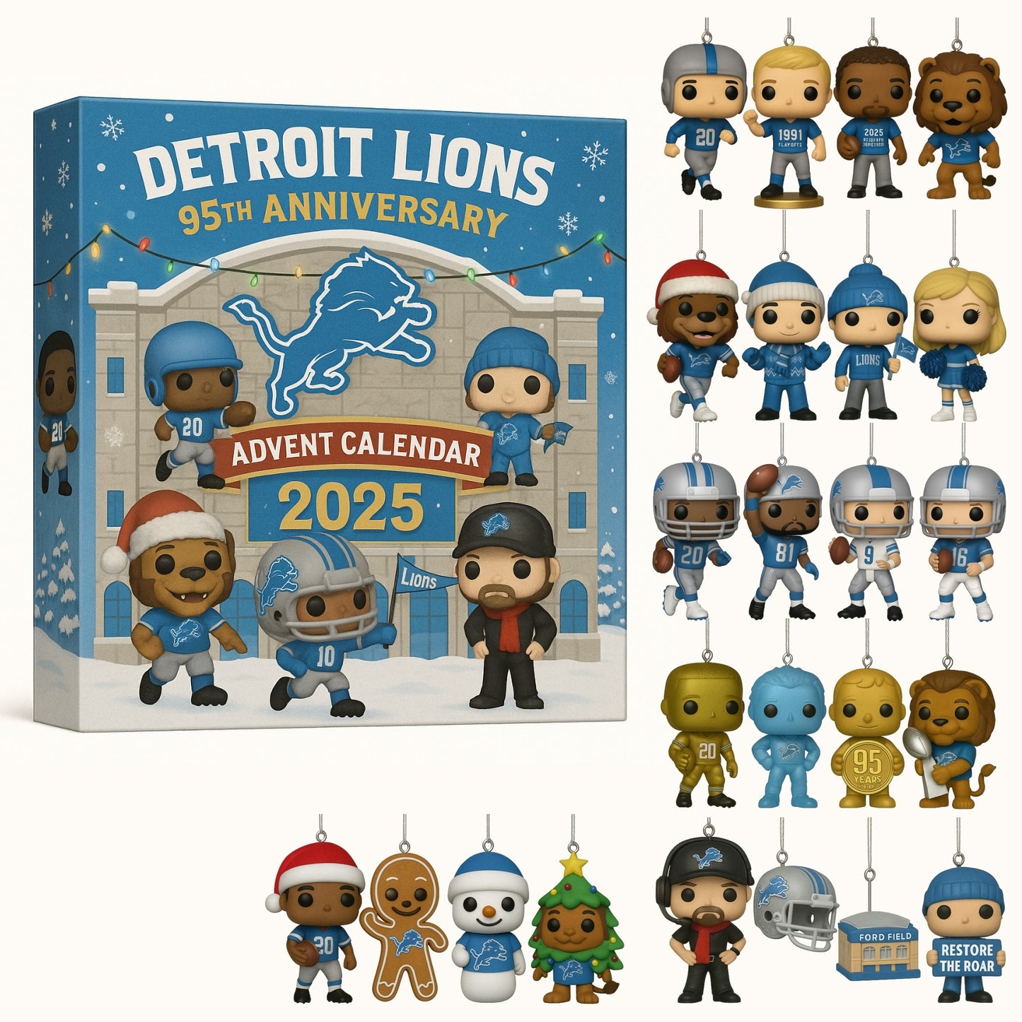 NFL x DET 95th Anniversary 2025 Advent Calendar HLP HLPHUONG