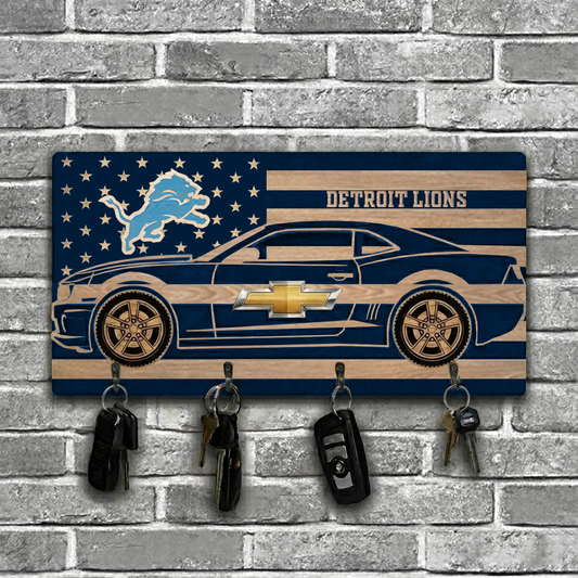 NFL x DET Team Camaro Z28 Wooden Key Holder HLP HLPHUONG