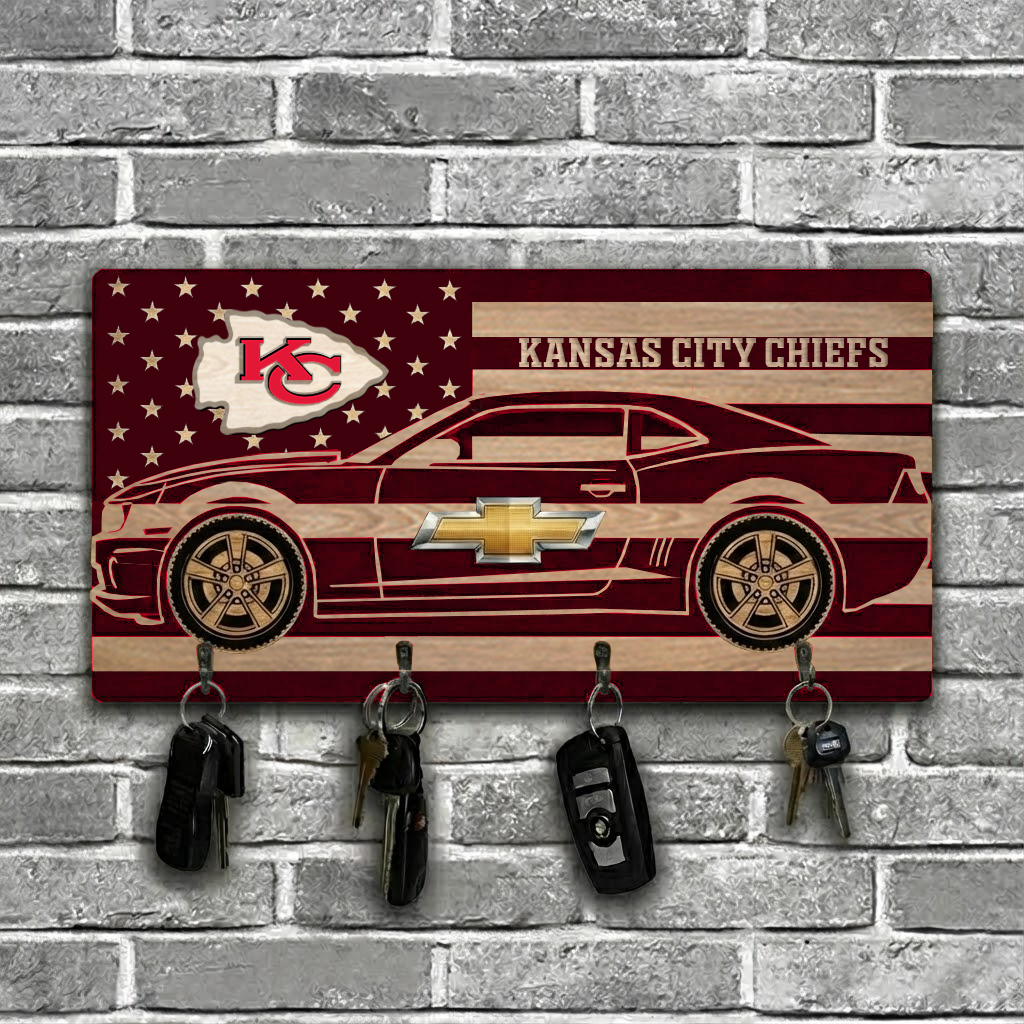 NFL x KC Team Camaro Z28 Wooden Key Holder HLP HLPHUONG