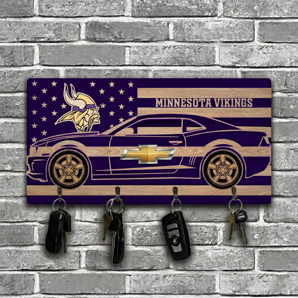 NFL x MIN Team Camaro Z28 Wooden Key Holder HLP HLPHUONG