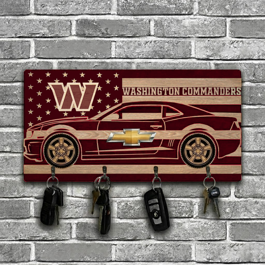 NFL x WAS Team Camaro Z28 Wooden Key Holder HLP HLPHUONG