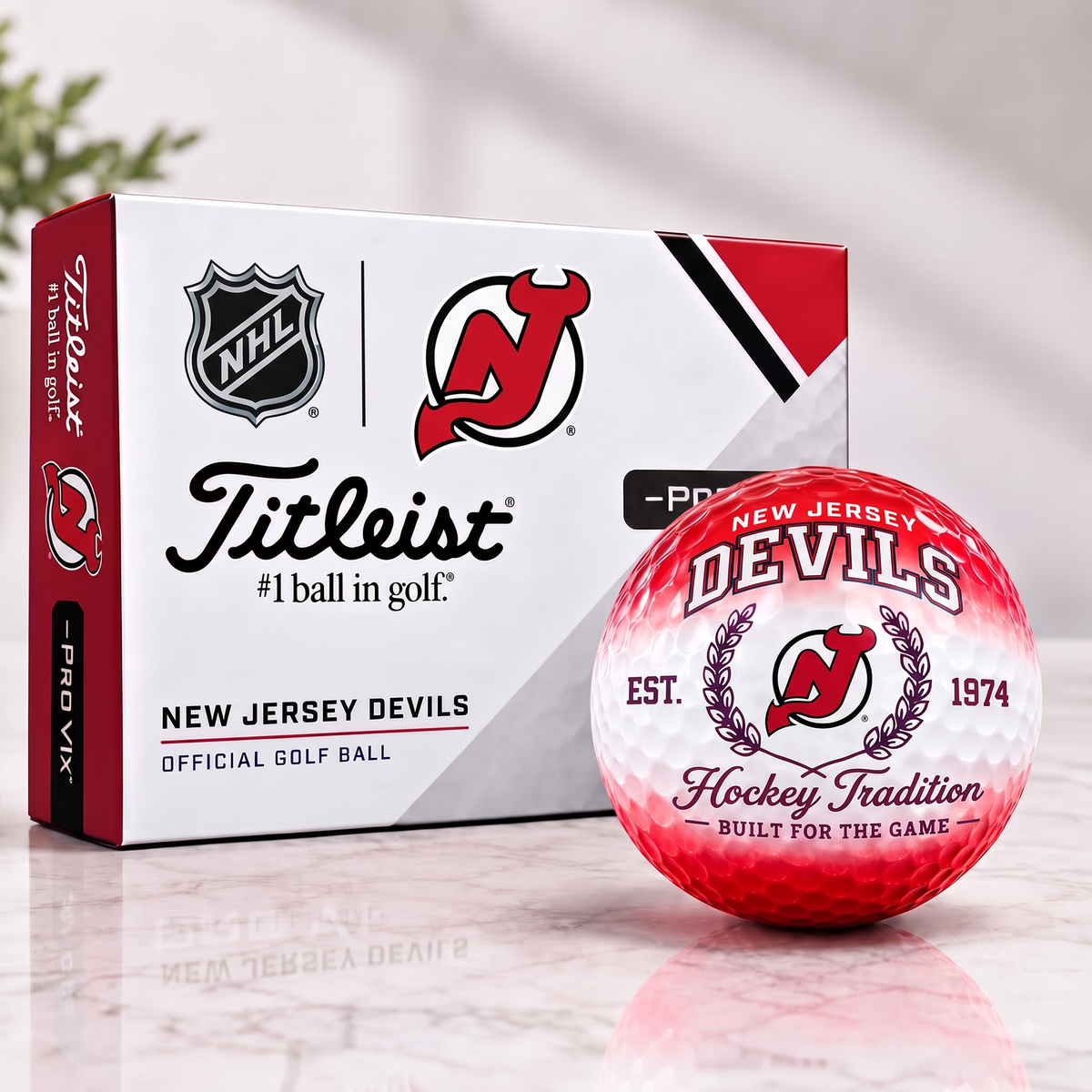 NJD X Custom NHL Football Tradition Golf Ball Set